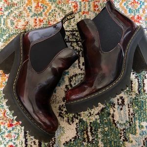 Dr. Martens Cherry Red Ankle Boots